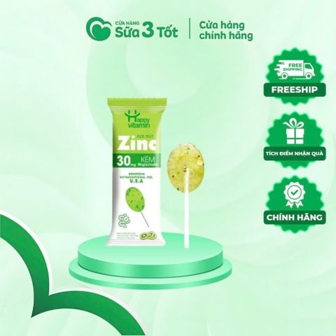 Kẹo Mút Happy Vitamin Bổ Sung 30MG Kẽm