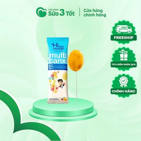 Kẹo Mút Happy Vitamin Bổ Sung Canxi Và 15 Vitamin Tổng Hợp