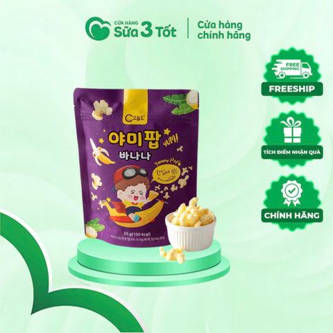 Bánh Gạo Ăn Dặm Yammy Pop Vị Chuối - 25G - Hàn Quốc