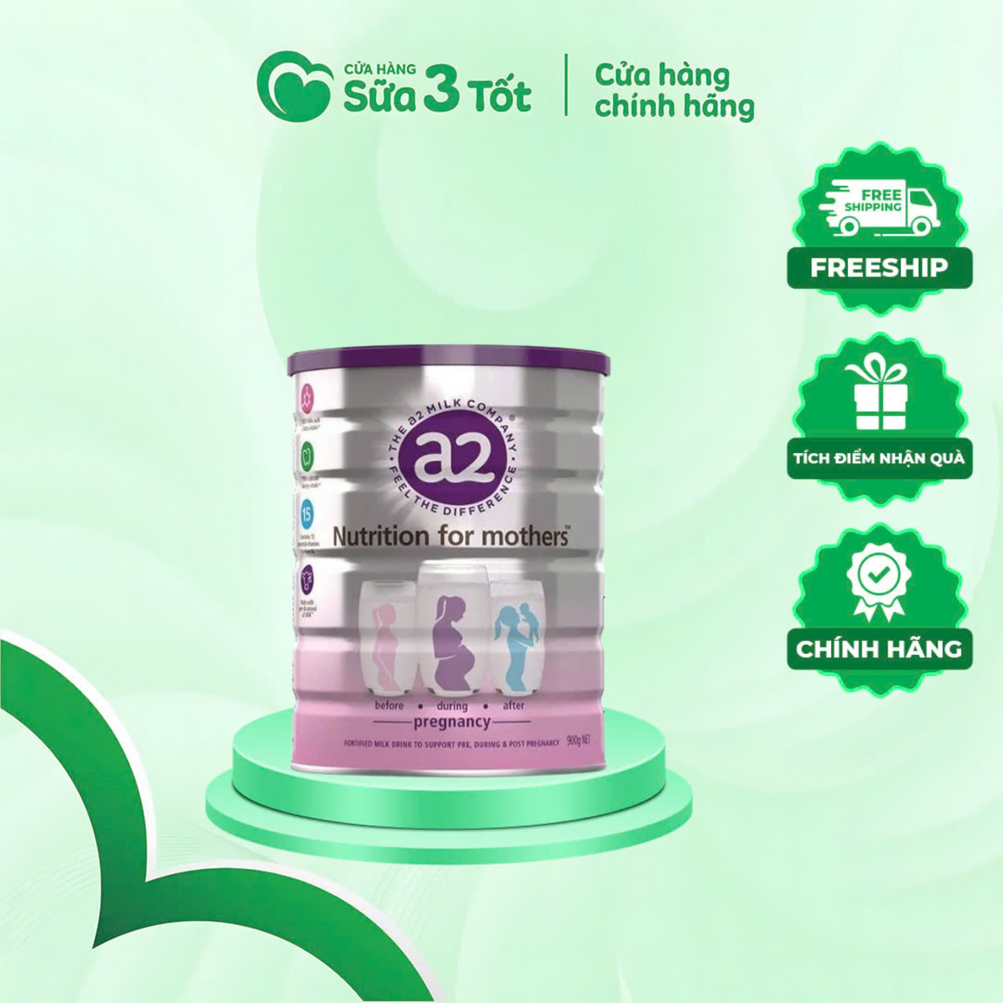 Sữa Bột A2 Bầu Nutrition - NewZealand - Lon 900g