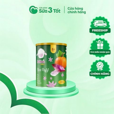 Bánh Gạo Ăn Dặm Babba's Gold - Vị Khoai Lang Bí Đỏ - Hộp 35G