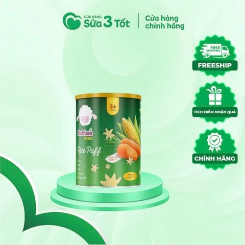 Bánh Gạo Ăn Dặm Babba's Gold - Vị Ngô Cà Rốt - Hộp 35G