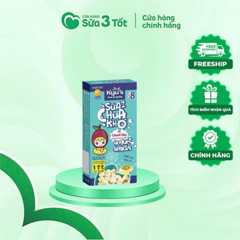 Sữa Chua Sấy Kyu's Vị Chanh Dây - Hộp 10G