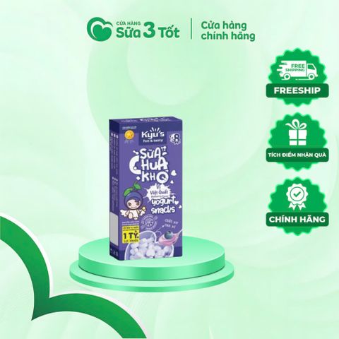 Sữa Chua Sấy Kyu's Vị Việt Quất - Hộp 10G