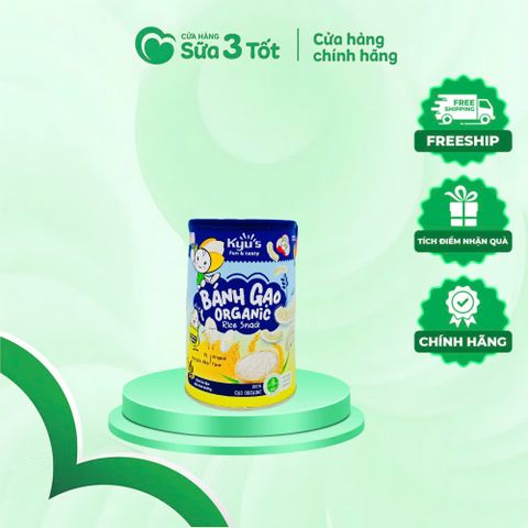 Bánh Gạo Ăn Dặm Organic Kyu's Vị Nguyên Bản - Hộp 30G