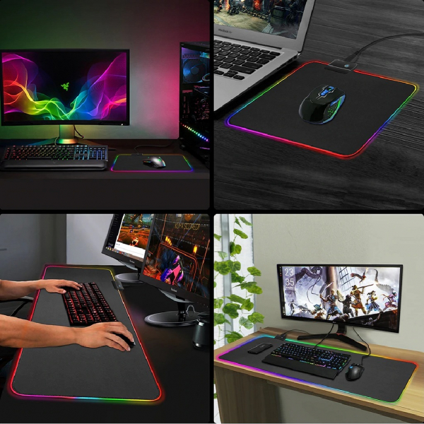 Bàn di chuột cỡ lớn 80x30 led rgb lót Chuột gaming 300*800*4mm Pad full Cho Cả Bàn Phím Và Chuột độ dày 4 li