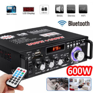Ampli Mini 12v Công Suất Khủng (300w x 2) Tích Hợp 2 Cổng MIC
