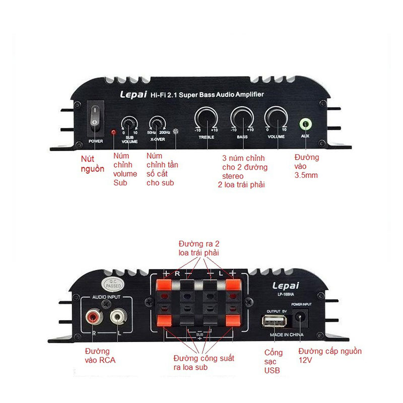 Amply Bluetooth mini lepy LP-168S