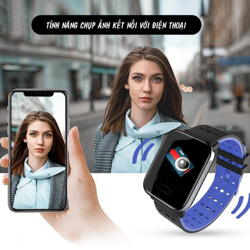 TOP 3 SMART WATCH GIÁ RẺ CHẤT LƯỢNG TẠI VINET 9 Tính năng chụp ảnh kết nối điện thoại là đặc điểm nổi bật của Smart Watch A6