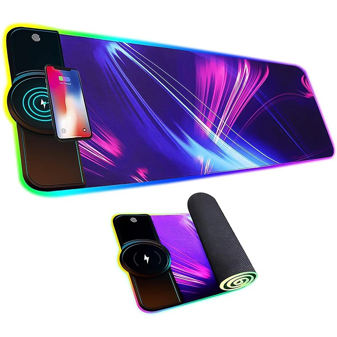 ban di chuot led RGB Kem sac khong day 15W 16