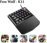  Bàn Phím Giả Cơ 1 Tay Free Wolf K11 Chuyên Game 28 Phím 