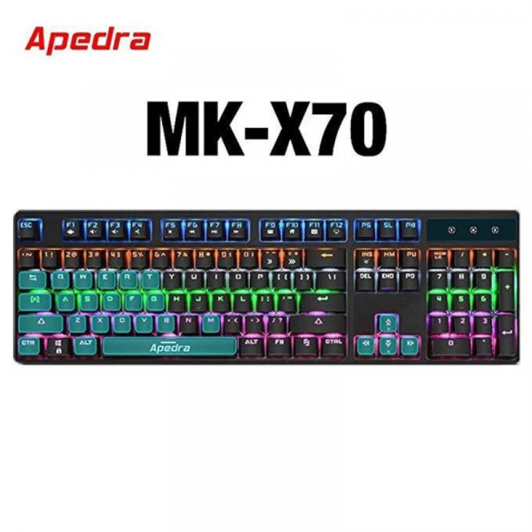 Bàn phím cơ game thủ Apedra MK-X70 104 phím led RGB