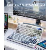  Bàn Phím Cơ Không Dây Bluetooth K86 Led RGB, Có Núm Xoay Màn Hình Led Tùy Chỉnh, HOTSWAP 