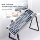  Bàn Phím Cơ Không Dây Bluetooth K86 Led RGB, Có Núm Xoay Màn Hình Led Tùy Chỉnh, HOTSWAP 