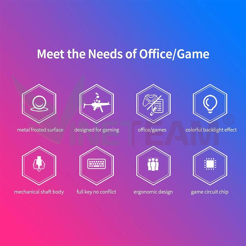 Bàn phím cơ HJK917 Blue Switch, Chống nước, LED 9 Chế Độ 11 Ban-phim-co-Gaming-HJK917-3