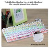  Bàn phím cơ HJK917 Blue Switch, Chống nước, LED 9 Chế Độ 