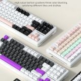  Bàn Phím Cơ Bluetooth M87 Cho Game Thủ Có Hotswap, White Switch, LED RGB, Keycap Cao Cấp, Đa Kết Nối 