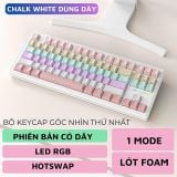  Bàn Phím Cơ Bluetooth M87 Cho Game Thủ Có Hotswap, White Switch, LED RGB, Keycap Cao Cấp, Đa Kết Nối 