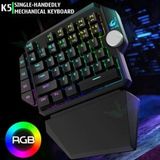  ZIYOULANG K5 – Bàn phím cơ một tay 39 Phím Blue Switch RGB 