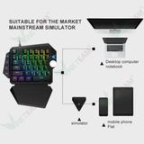  ZIYOULANG K5 – Bàn phím cơ một tay 39 Phím Blue Switch RGB 