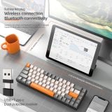  Bàn Phím Cơ K68 Thiết Kế Không Dây, Gõ Êm Tay, Kết Nối Đa Nền Tảng 