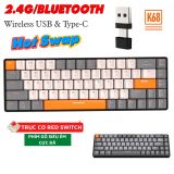  Bàn Phím Cơ K68 Thiết Kế Không Dây, Gõ Êm Tay, Kết Nối Đa Nền Tảng 