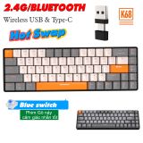  Bàn Phím Cơ K68 Thiết Kế Không Dây, Gõ Êm Tay, Kết Nối Đa Nền Tảng 