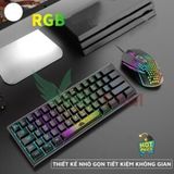  Bàn Phím Nhỏ Gọn Cho Laptop, PC K61 LED RGB 