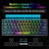  Bàn Phím Nhỏ Gọn Cho Laptop, PC K61 LED RGB 