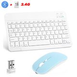  Combo Bộ Bàn Phím Chuột Không Dây Mini Cho Điện Thoại, Máy Tính Bảng 