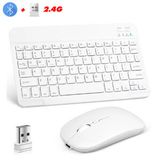  Combo Bộ Bàn Phím Chuột Không Dây Mini Cho Điện Thoại, Máy Tính Bảng 