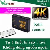  Switch HDMI 4k – Bộ chia HDMI vào 3 ra 1 chuẩn 4K 
