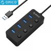  Bộ chia Hub 4 cổng USB 3.0 Orico W5PH4-U3 (Đen) 
