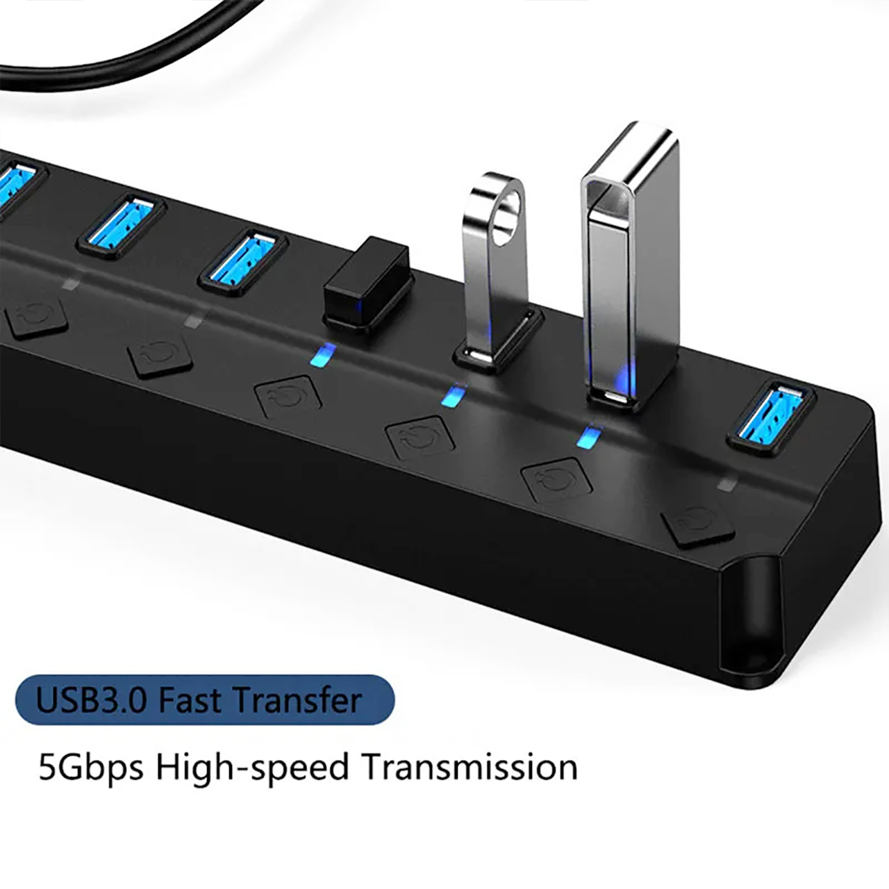 bo chia USB 3.0 HUB 7 in 1 cho Laptop PC 10