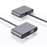  Cáp Chuyển USB Type-c Thông Minh Với 4 Cổng HDMI/ VGA/ USB Và Sạc Hỗ Trợ Chế Độ Dex 