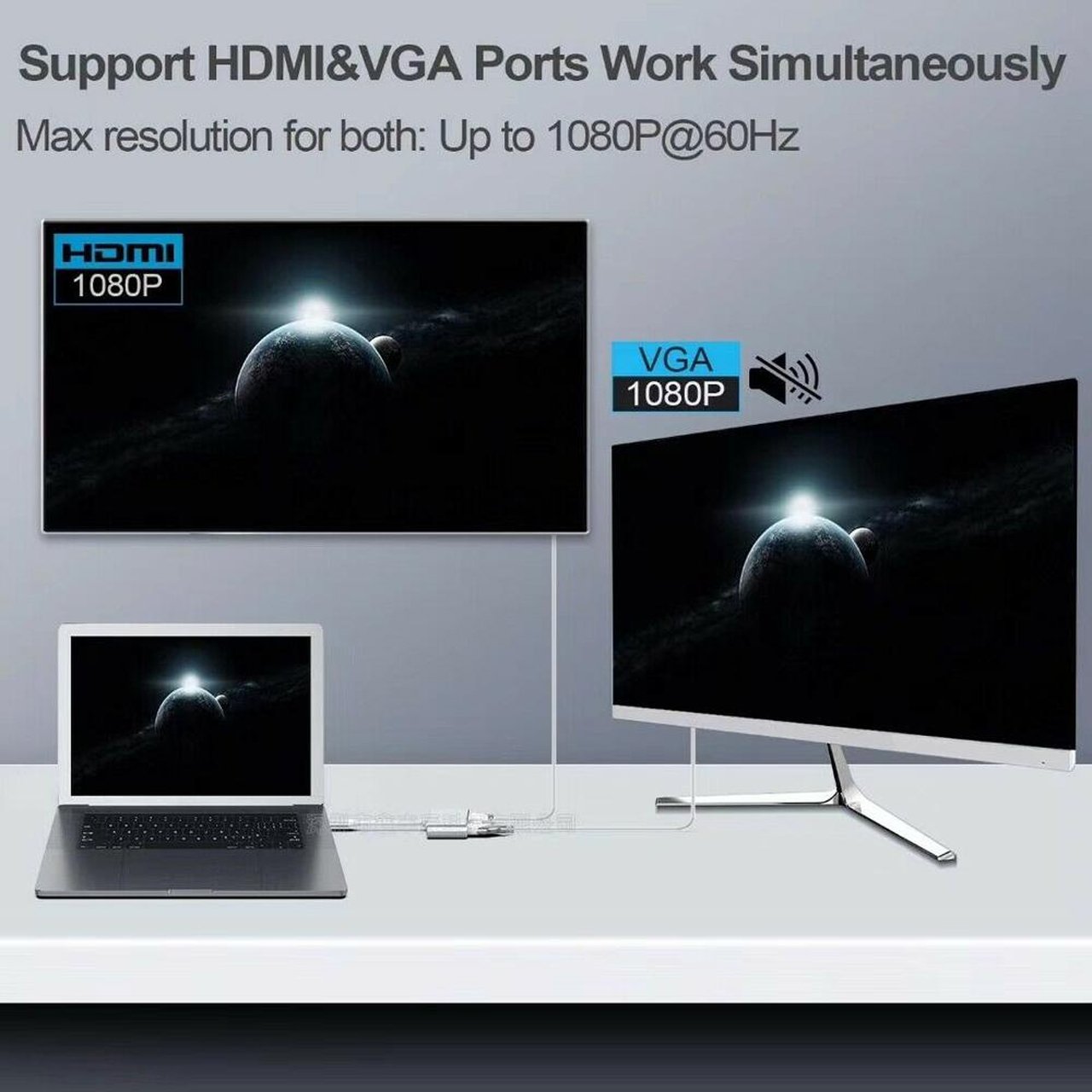 bo chuyen doi type c sang hdmi vga 4 IN 1 9