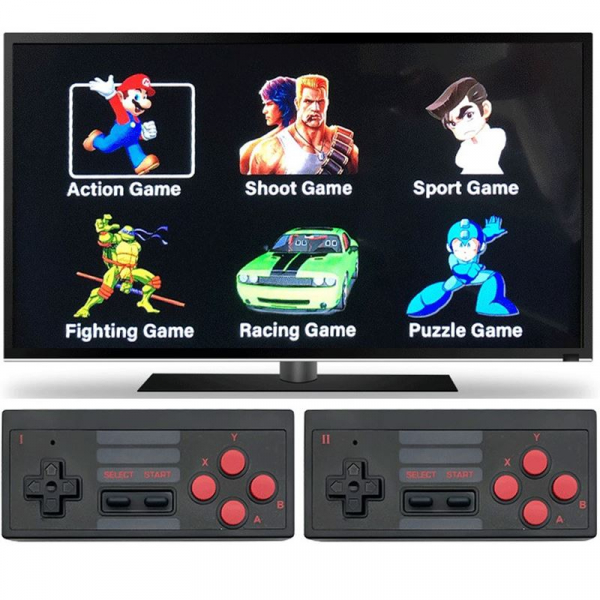 Máy Chơi Game Cầm Tay Kết Nối Tivi - Máy Chơi Game 4 Nút Mini Không Dây Tích Hợp 628 Game [ 2021 ]