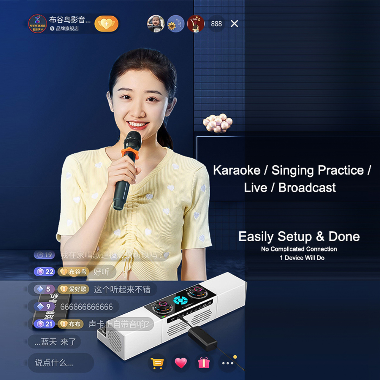 Bộ Karaoke KTV SY6 Tặng Kèm 2 Mic Điều Chỉnh, Âm Thanh Vòm, Hỗ Trợ Livestream 18 Bo Karaoke di dong co mixer KTV 11