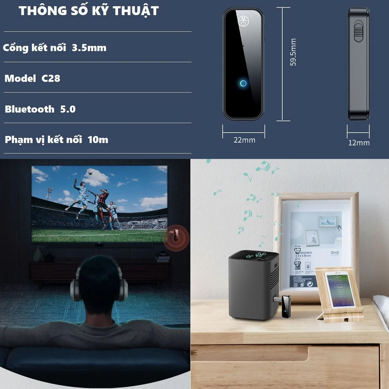 bo thu phat bluetooth C28 4