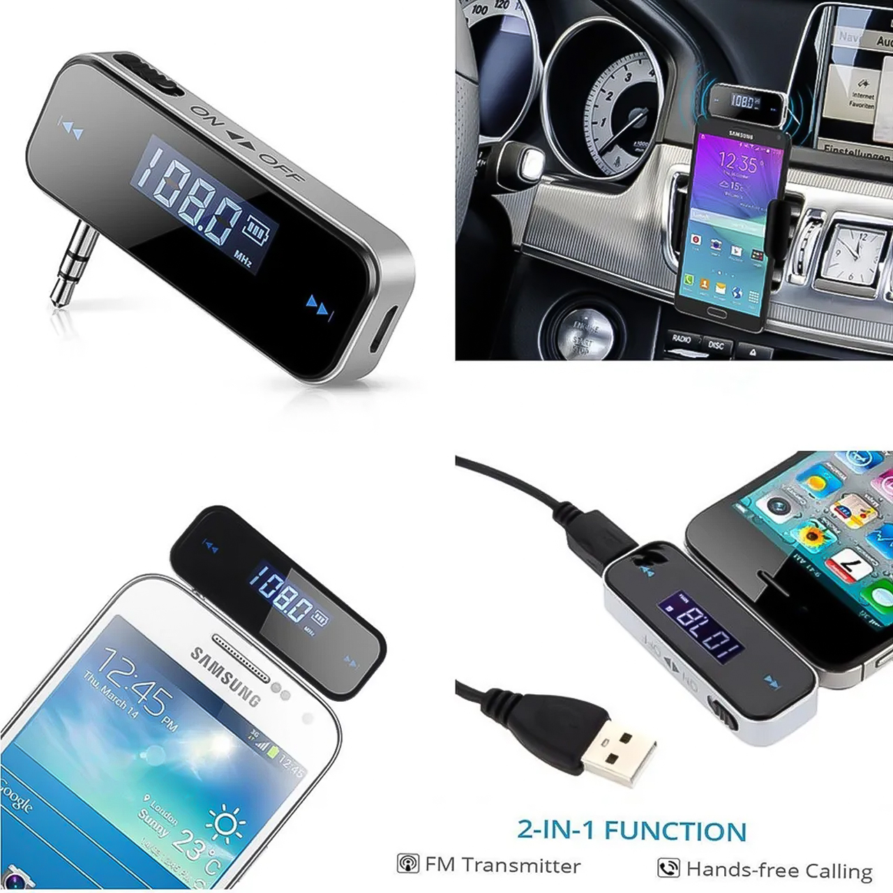 Bo thu phat bluetooth khong day FM Transmitter 7