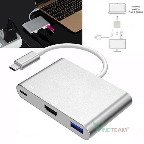 3 HUB CHUYỂN ĐỔI BÁN CHẠY NHẤT TẠI VINET 6 Bộ Cáp Chuyển Đổi Usb 3.1 Type-C Sang HDMI Cho Macbook