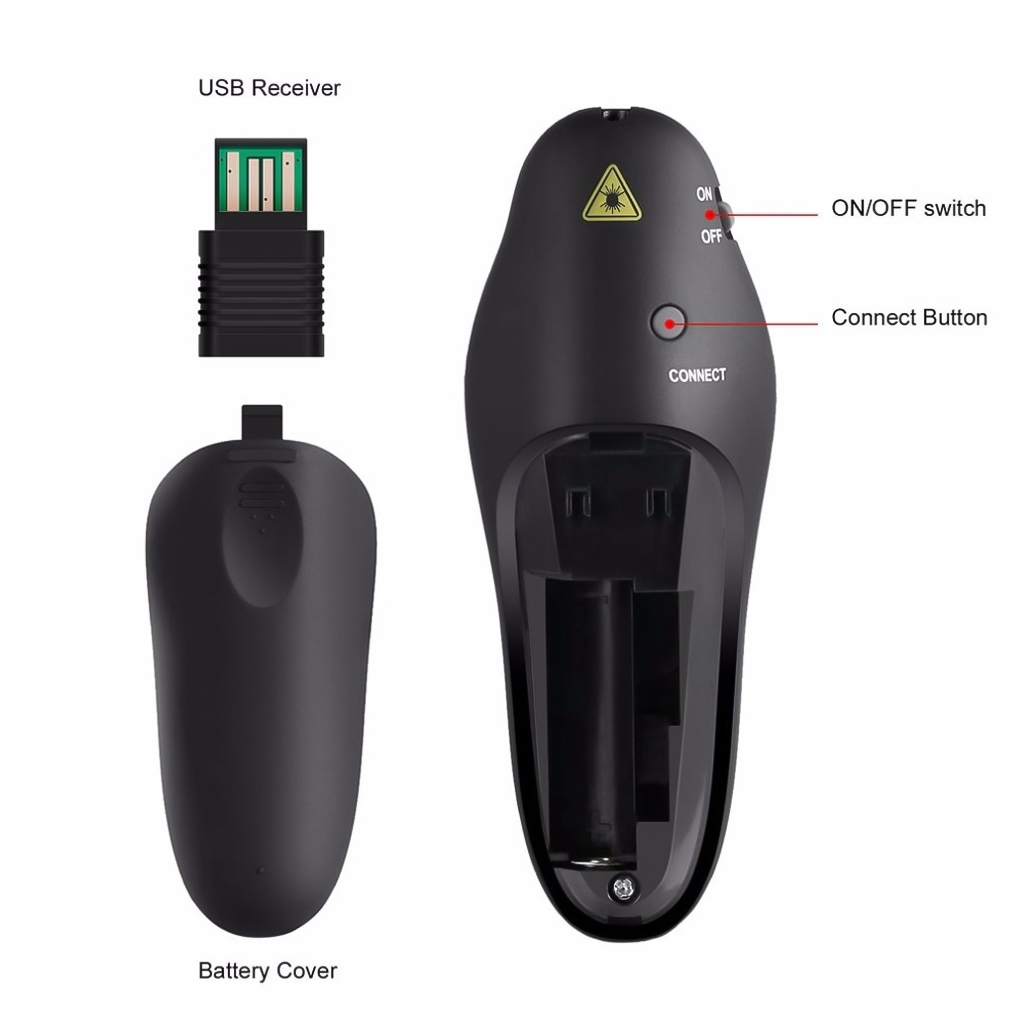 Bút Trình Chiếu Không Dây D650 Kèm USB 10 but trinh chieu D650 3
