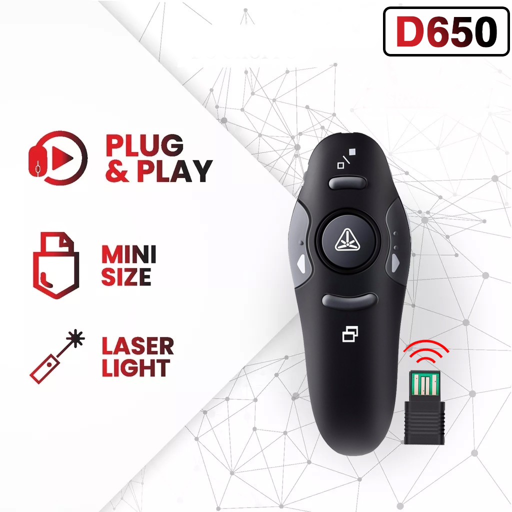 Bút Trình Chiếu Không Dây D650 Kèm USB 8 but trinh chieu D650 8