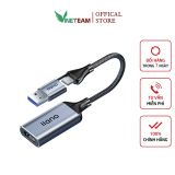  Cáp Chuyển HDMI Sang USB/Type-C 2 Trong 1 Thiết Bị Ghi Hình 1080P/4K Truyền Âm Thanh Phát Trực Tiếp 