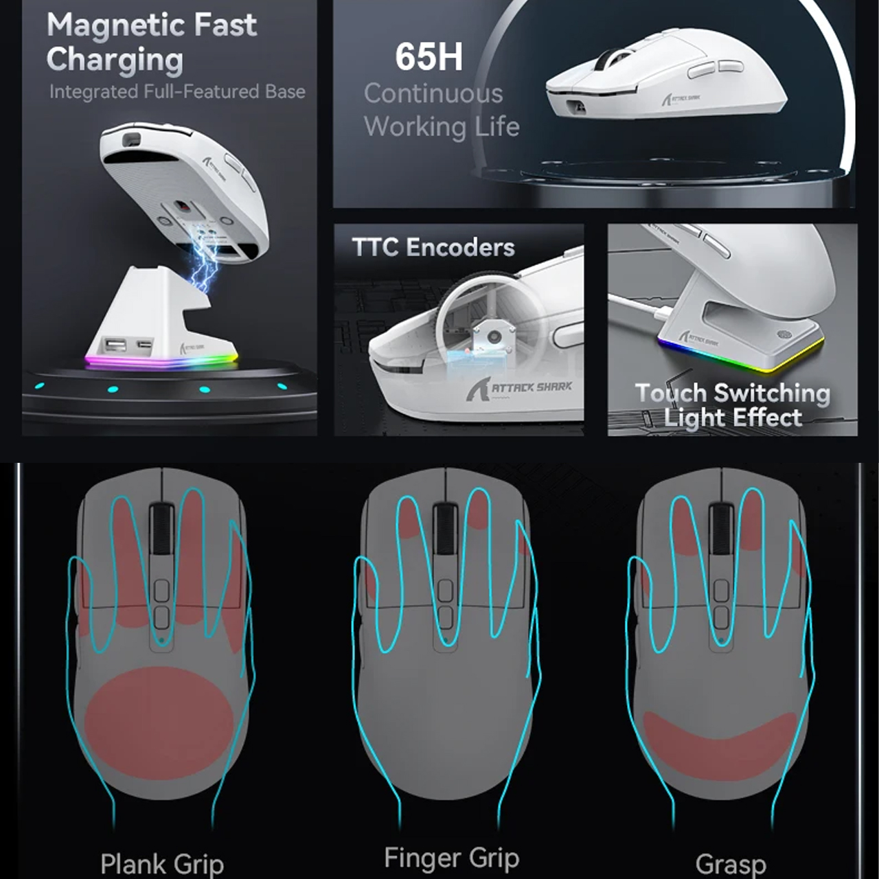 chuot Bluetooth X6 Attack Shark 12