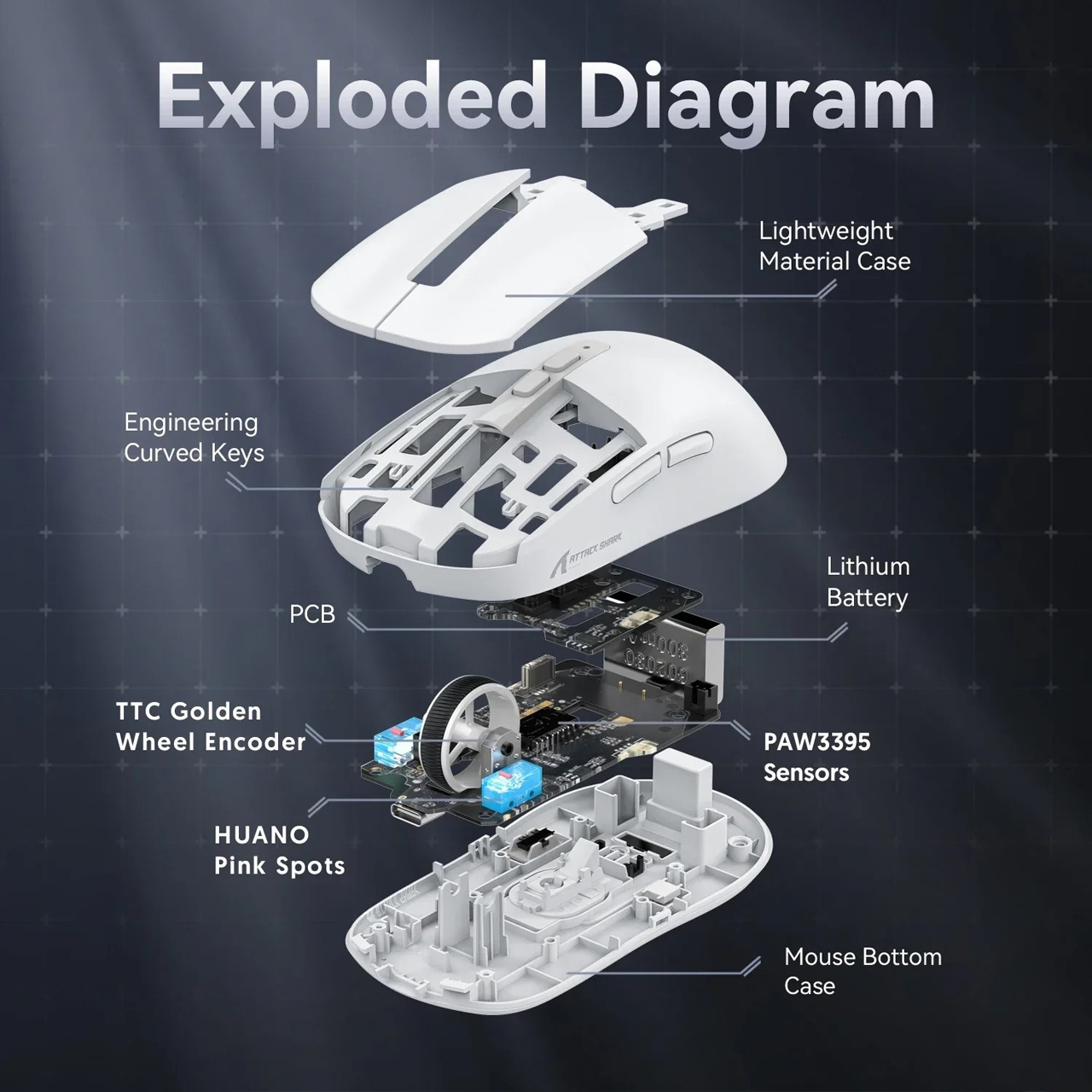 chuot Bluetooth X6 Attack Shark 5