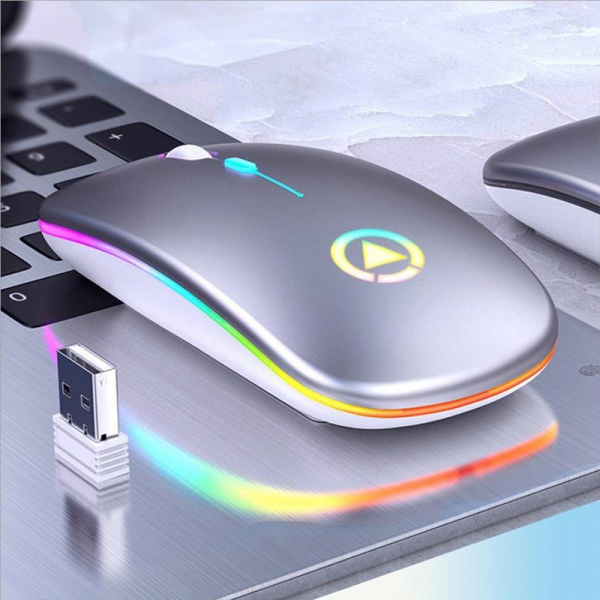 Chuột Không Dây A2 - Chống Ồn Pin Sạc Được Không Cần Thay