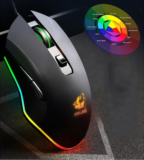 TOP 4 CHUỘT FREE WOLF ĐƯỢC ƯA CHUỘNG NHẤT 6 Chuột có dây Free Wolf V1 đèn led đẹp mắt