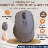  Chuột Không Dây Bluetooth X7 Kết Nối 2 Chế Độ Cho Mọi Thiết Bị Pin Sạc Cực Tiện Lợi 