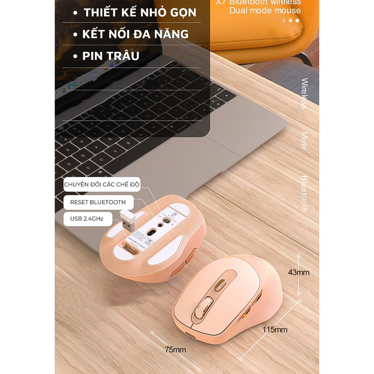 Chuột Không Dây ZiyouLang X7 Sự Lựa Chọn Hoàn Hảo Cho Các Game Thủ Và Dân Văn Phòng 11 chuot may tinh khong day X7 1